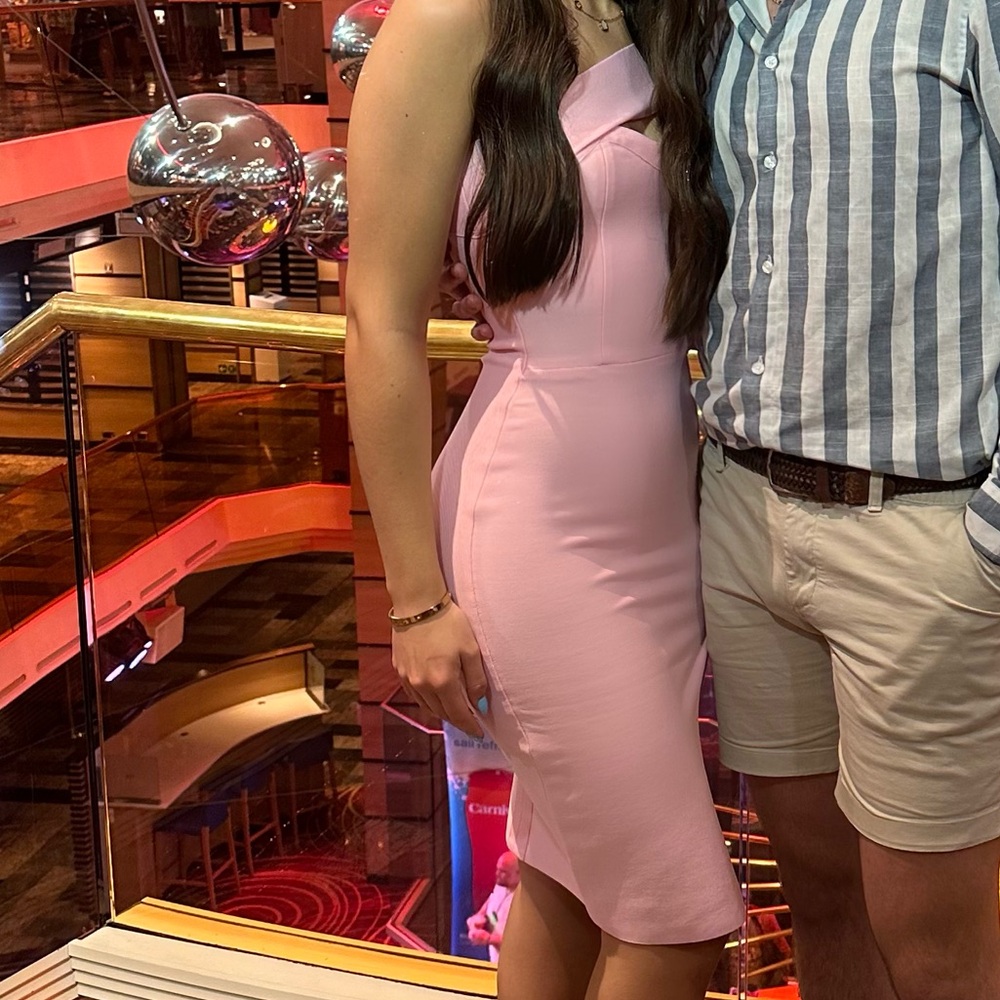 Pink Off-Shoulder Dress